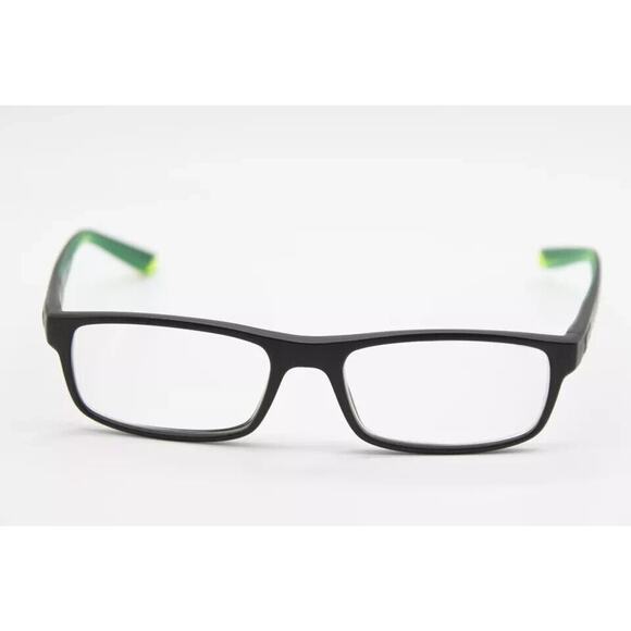 NEW NIKE 7090 010 BLACK/GREEN AUTHENTIC EYEGLASSES SUNGLASSES FRAMES 55-14-140 - Picture 1 of 4